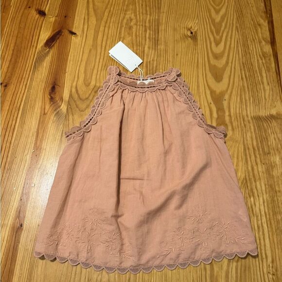 NWT Ulla Johnson June Top Azalea Tank Embroidered Lace Linen Cotton Relaxed Sz 8 - Picture 4 of 14